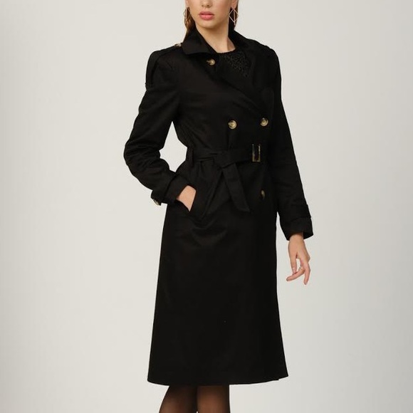 🖤Black Fashion Trench Coat - Picture 2 of 5